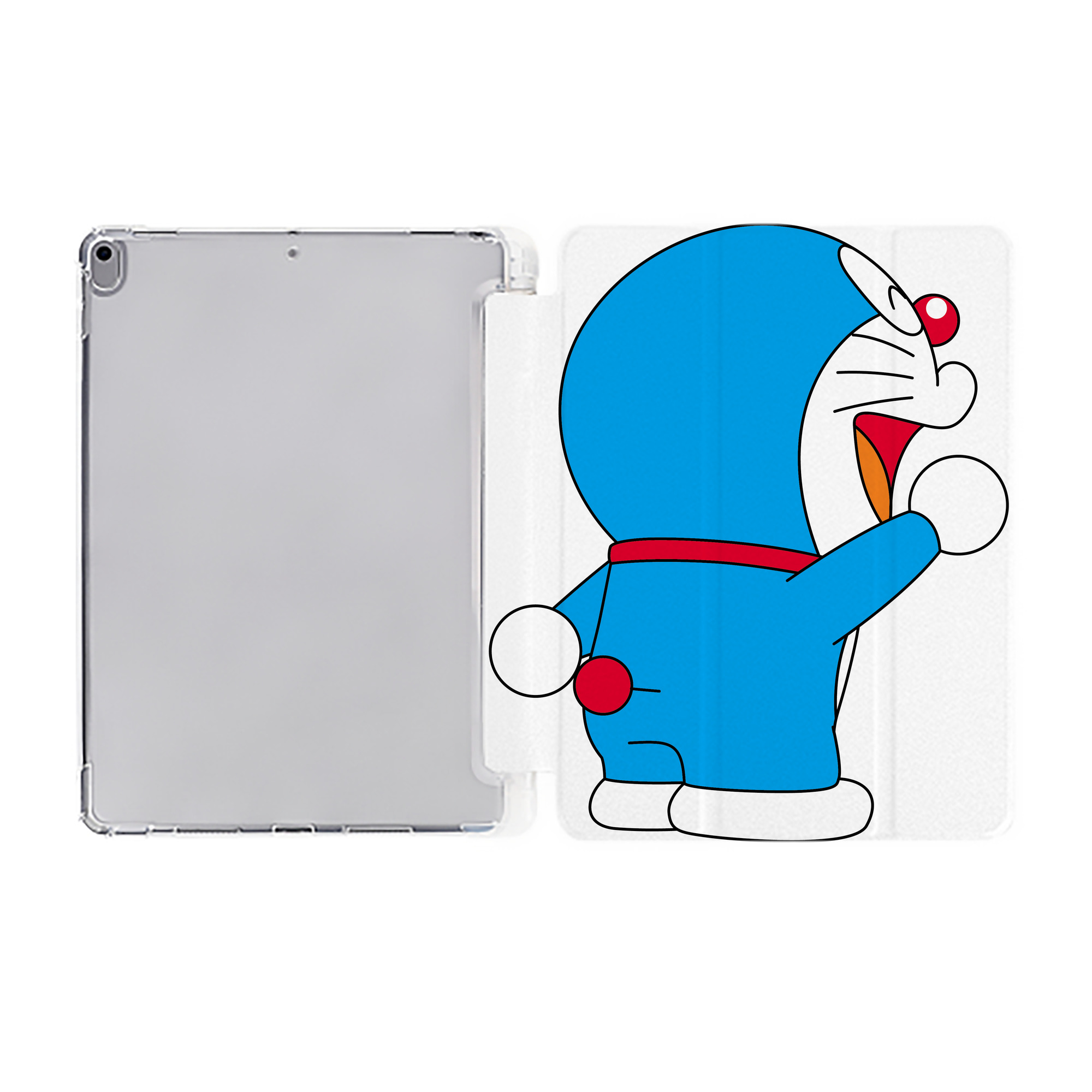 （画像用） ドラえもん Doraemon IPad ケース ペン収納付き 三つ折りスタンド PUレザー×シリコン 対応機種9.5/10.5/10.9インチ